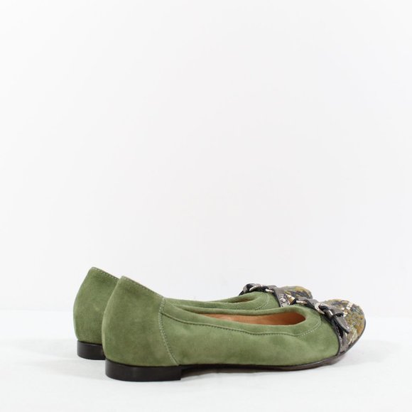 AGL Monika Cap Toe Ballet Flat - Green 36.5EU - Picture 3 of 5
